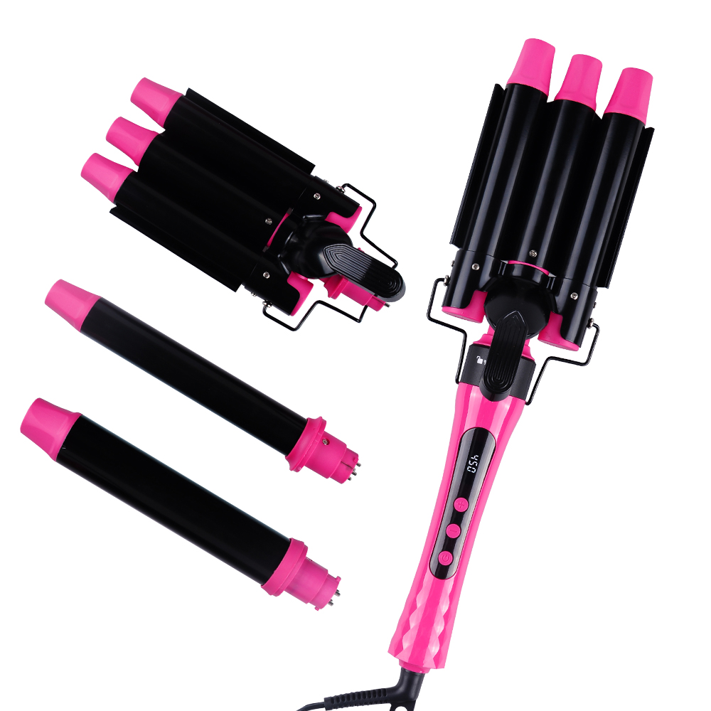 OEM Interchangeable Hair Curling Iron with Triple Barrel