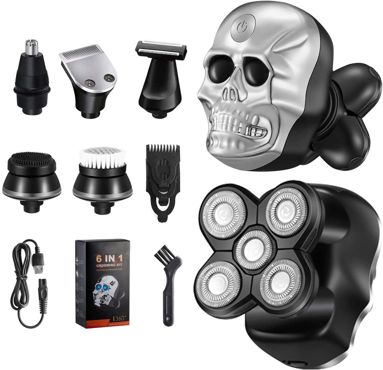 All-in-1 Electric USB Rechargeable Bald Head Shaver