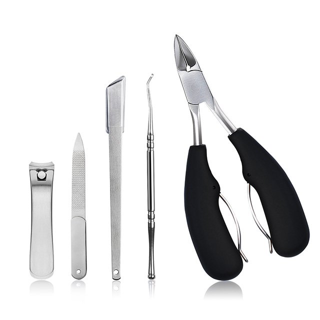 Stainless Steel Pedicure Nail Clippers with Tool Kit
